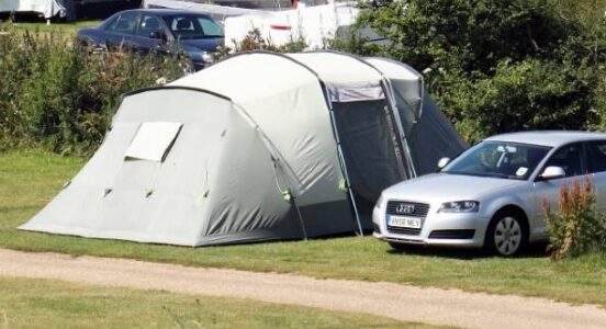 Camping pitches at Woodhill Park